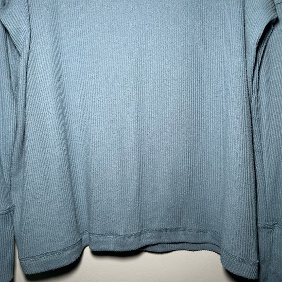 We The Free People Cozy Pointelle Knit Cowl Neck Slouchy Cross Back Sweater XS - Picture 3 of 15